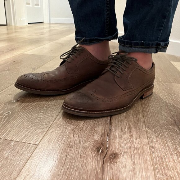 Cole Hahn Suede Laceup Oxford, Size 11.5 main image 5